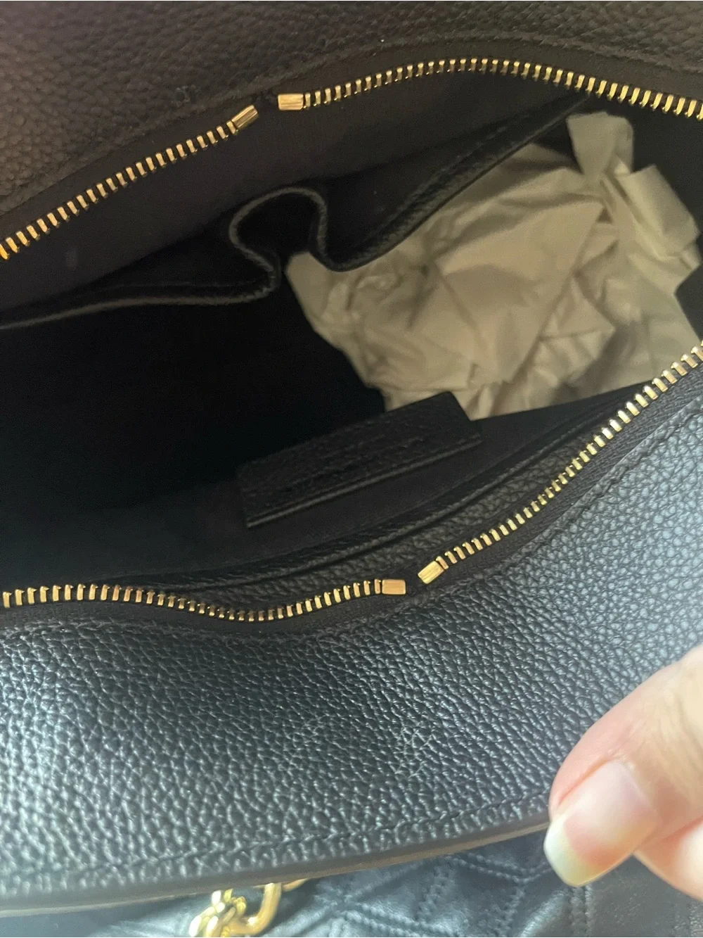 Alexander McQueen Black Leather Satchel with Gold Skull Charm